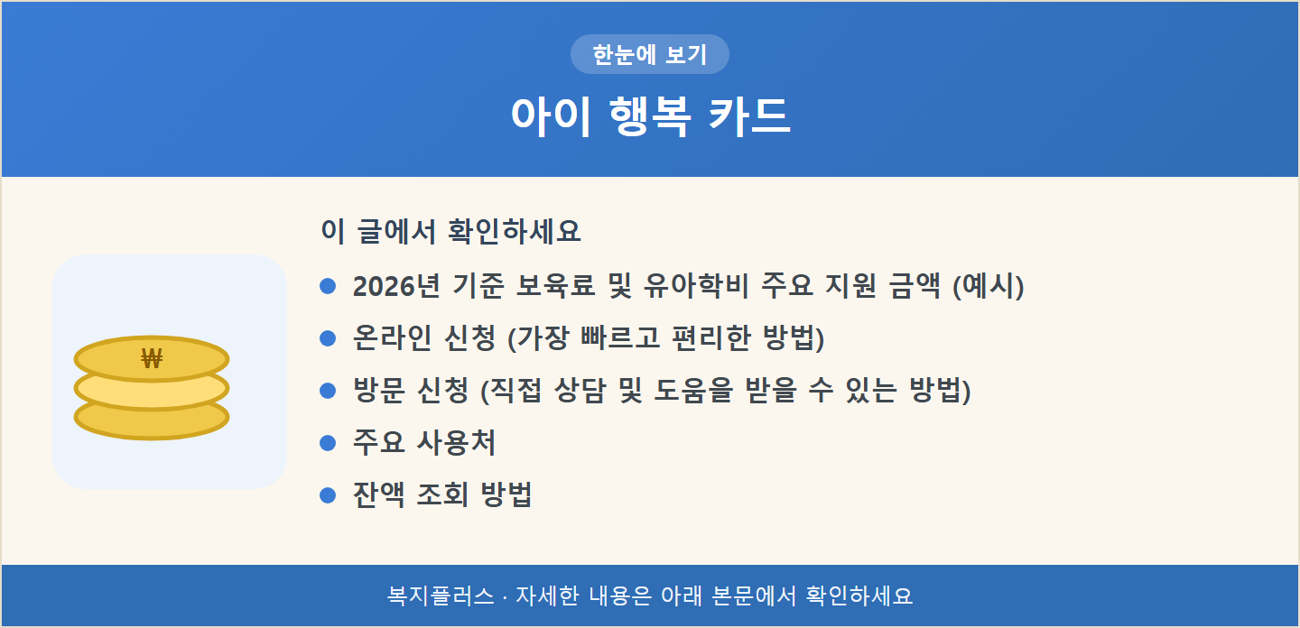 아이 행복 카드 핵심 요약